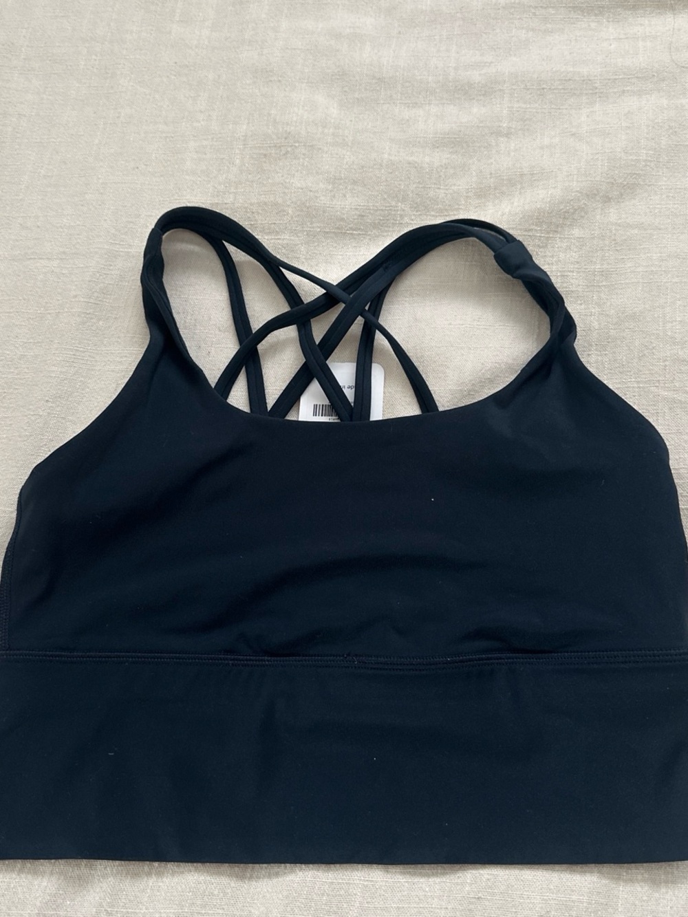 CRZ YOGA Black Strappy Crossback Sports Bra
